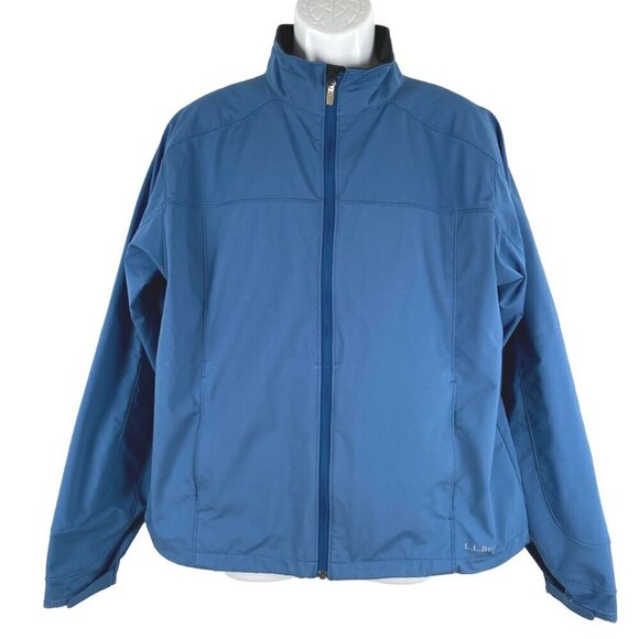 L.L. Bean Jacket Mens XL Blue Full Zip Nylon‎ Outdoor Hiking Camping CJ-1745 - Picture 1 of 12